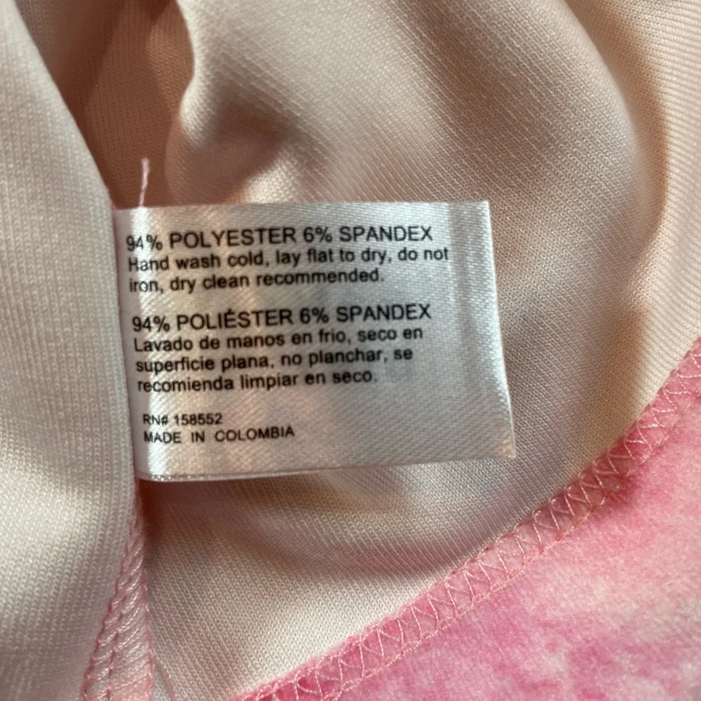 Frankies Bikinies Pink Tie Dye Button Up Shirt Bathing Suit Cover up Size Medium